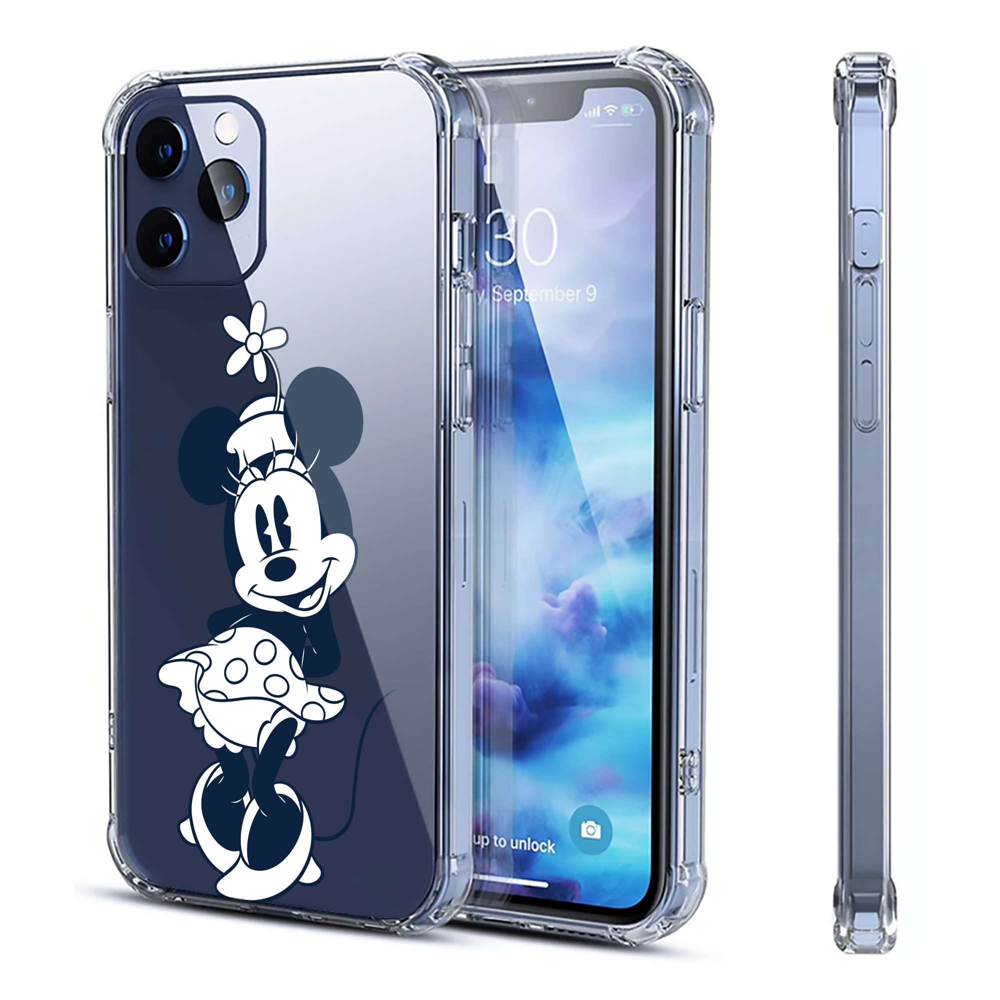 （画像用） ミッキーマウス Mickey Mouse 【iPhone 12シリーズ対応】透明スマホケース（クリアソフトケース）